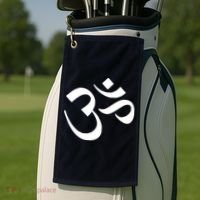 Hare Krishna AUM Golf Towel thumb 2