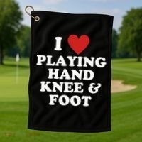 Hand Knee And Foot Player Golf Towel thumb 1
