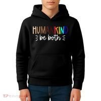 Human Kind Be Both Equality Humankind Kindness Peace Kids Hoodie thumb 4
