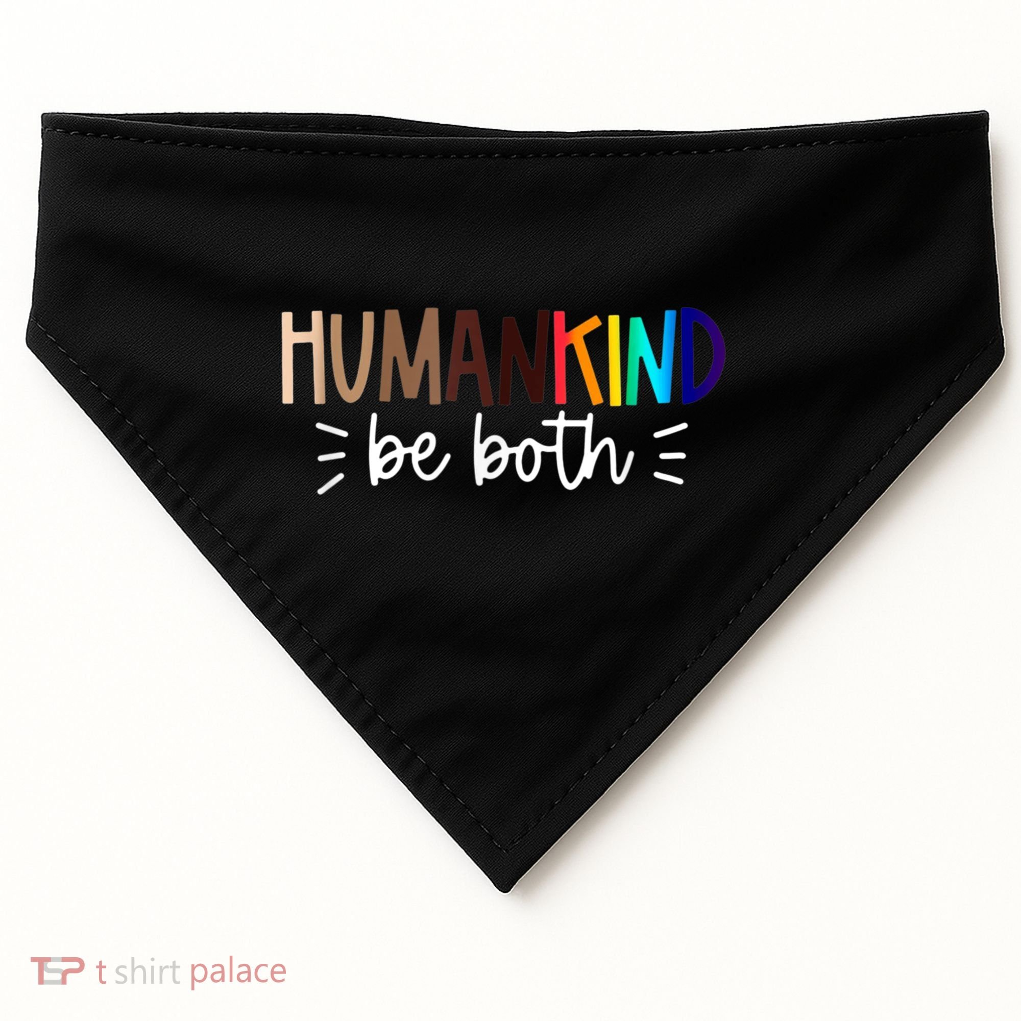 Human Kind Be Both Equality Humankind Kindness Peace USA-Made Doggie Bandana