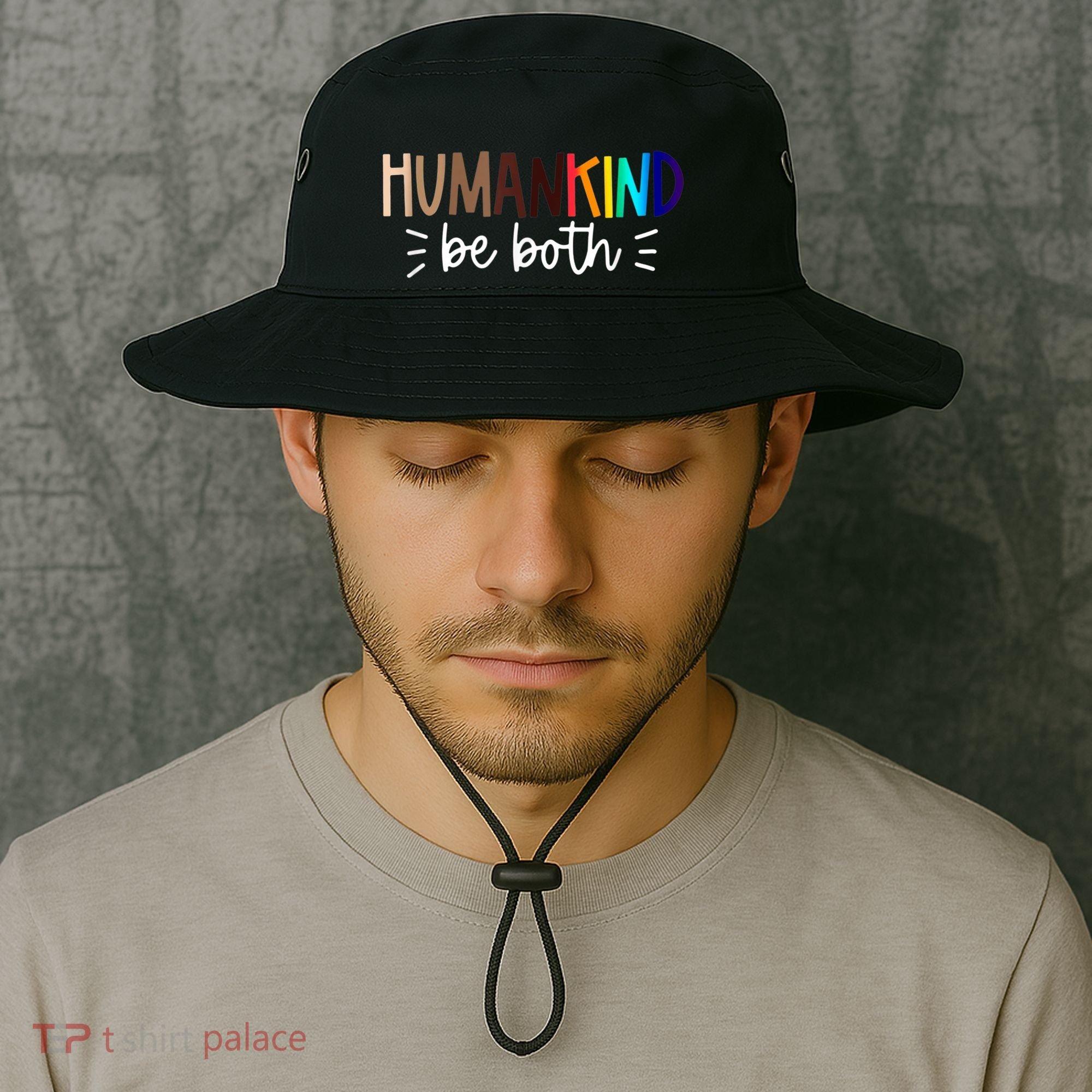 Human Kind Be Both Equality Humankind Kindness Peace Bucket Hat