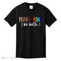 Human Kind Be Both Equality Humankind Kindness Peace Kids T-Shirt thumb 0