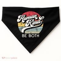 Human Kind Be Both Equality Kindness Humankind Retro Funny Gift USA-Made Doggie Bandana thumb 0