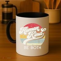 Human Kind Be Both Equality Kindness Humankind Retro Funny Gift Coffee Mug thumb 4