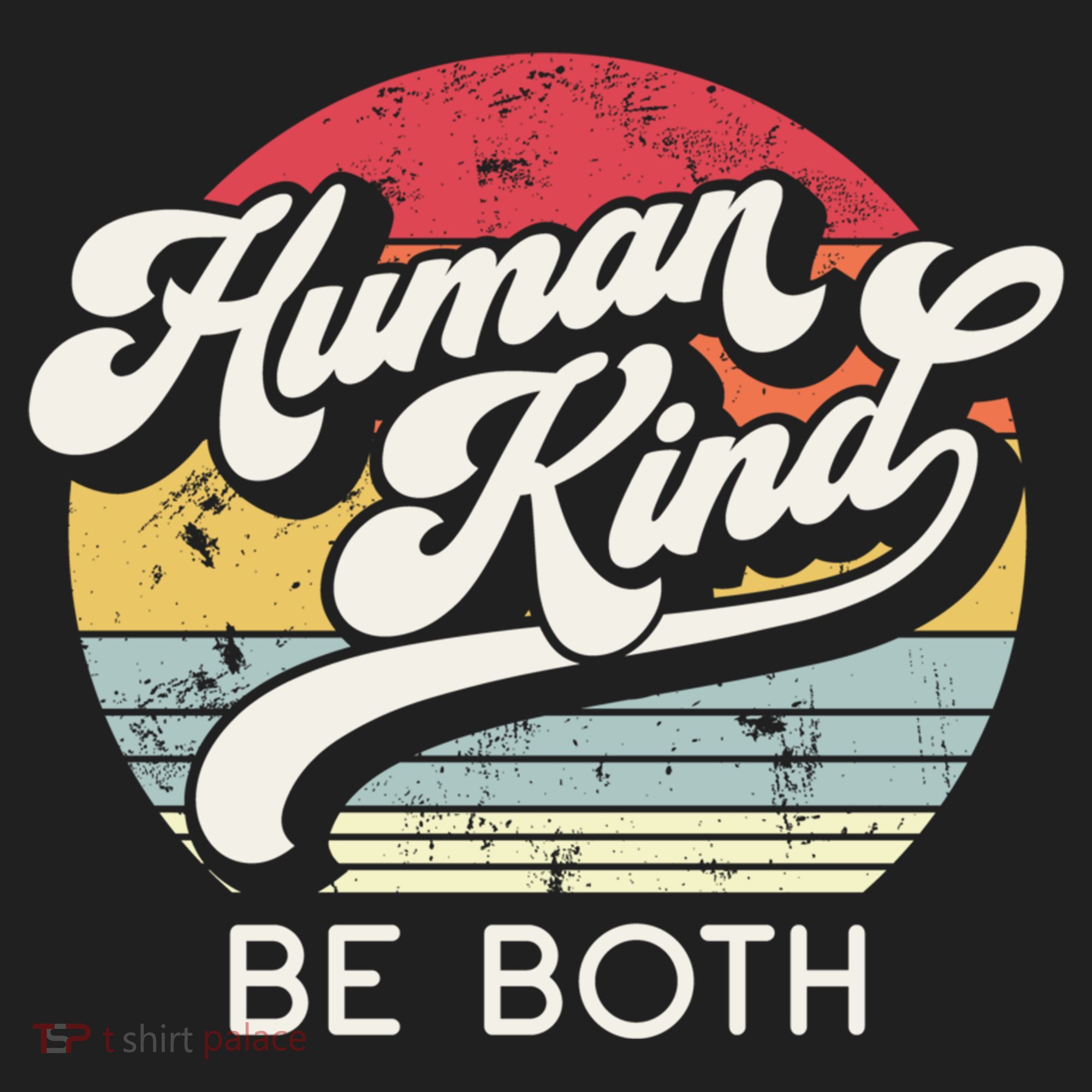 Human Kind Be Both Equality Kindness Humankind Retro Funny Gift Golf Towel