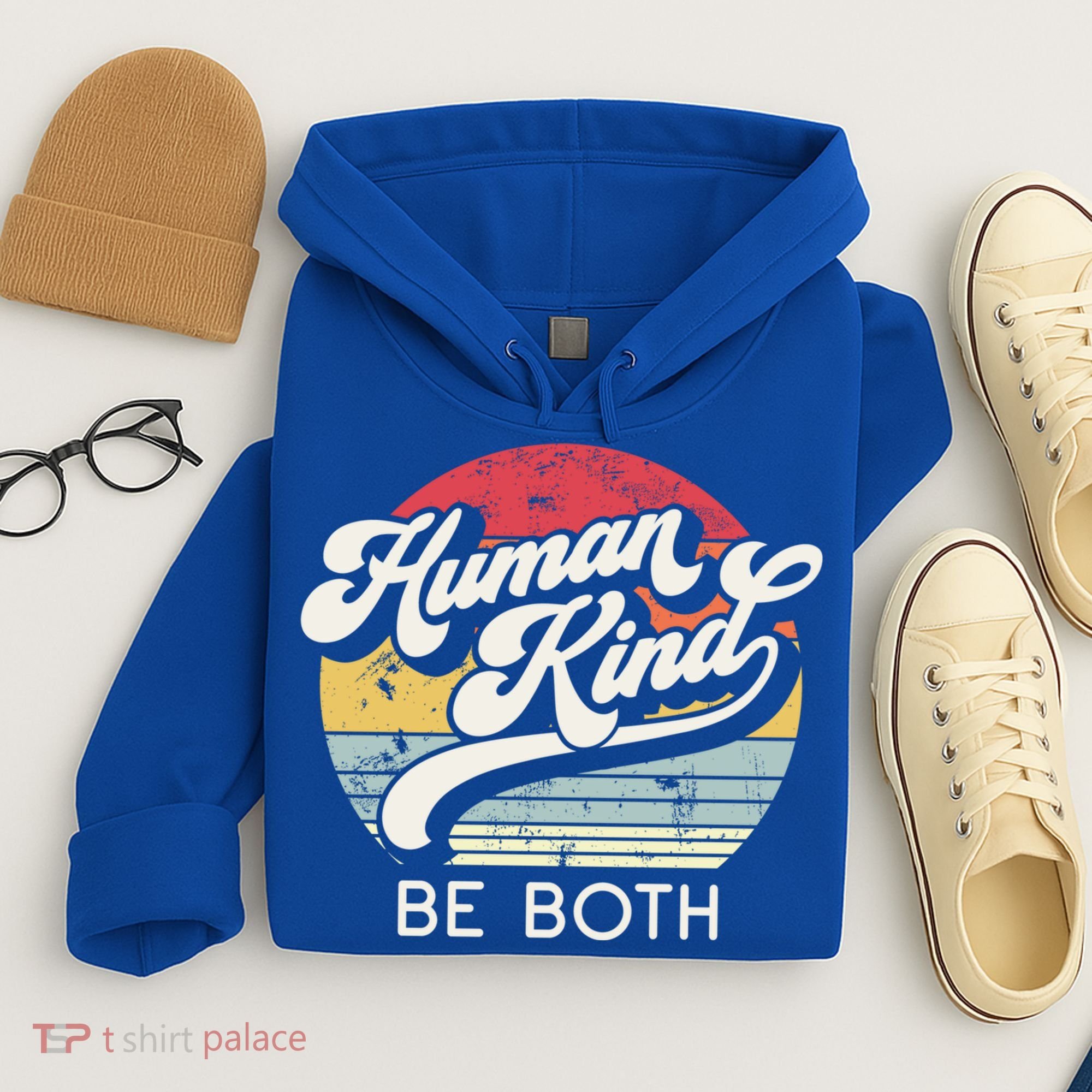 Human Kind Be Both Equality Kindness Humankind Retro Funny Gift Hoodie