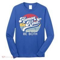 Human Kind Be Both Equality Kindness Humankind Retro Funny Gift Long Sleeve Shirt thumb 0