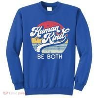 Human Kind Be Both Equality Kindness Humankind Retro Funny Gift Sweatshirt thumb 0