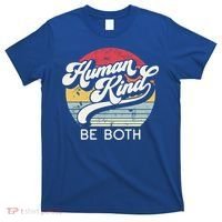 Human Kind Be Both Equality Kindness Humankind Retro Funny Gift T-Shirt thumb 0