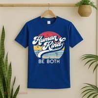 Human Kind Be Both Equality Kindness Humankind Retro Funny Gift T-Shirt thumb 2