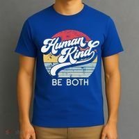 Human Kind Be Both Equality Kindness Humankind Retro Funny Gift T-Shirt thumb 3