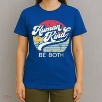 Human Kind Be Both Equality Kindness Humankind Retro Funny Gift T-Shirt thumb 4