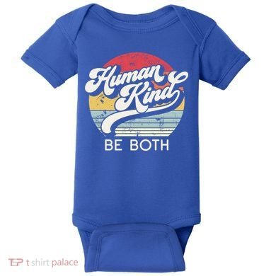 Human Kind Be Both Equality Kindness Humankind Retro Funny Gift Baby Bodysuit