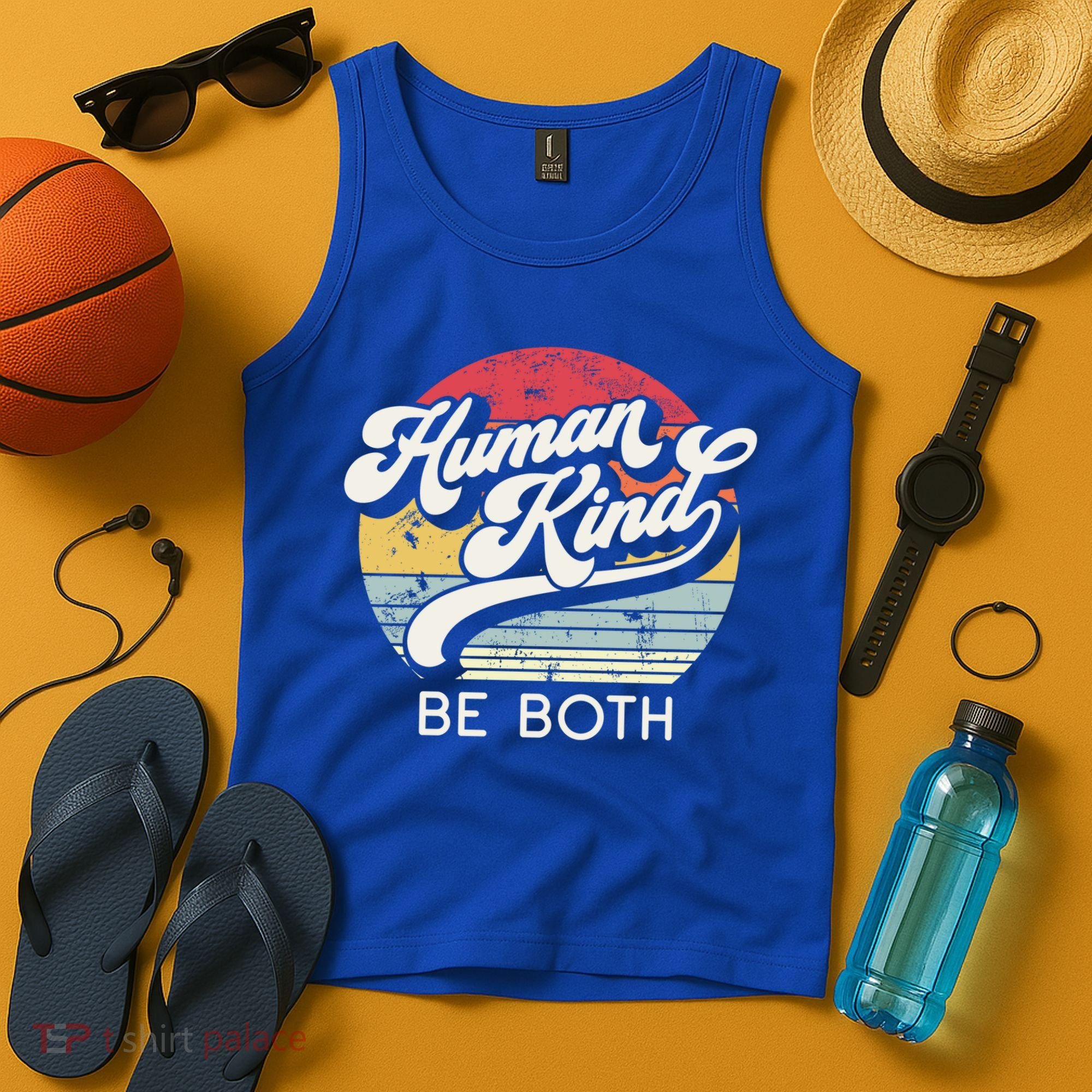 Human Kind Be Both Equality Kindness Humankind Retro Funny Gift Tank Top