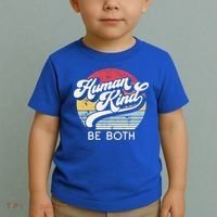Human Kind Be Both Equality Kindness Humankind Retro Funny Gift Toddler T-Shirt thumb 2