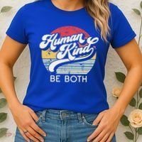 Human Kind Be Both Equality Kindness Humankind Retro Funny Gift Women's T-Shirt thumb 2