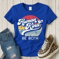 Human Kind Be Both Equality Kindness Humankind Retro Funny Gift Women's T-Shirt thumb 3