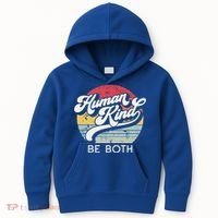 Human Kind Be Both Equality Kindness Humankind Retro Funny Gift Kids Hoodie thumb 0