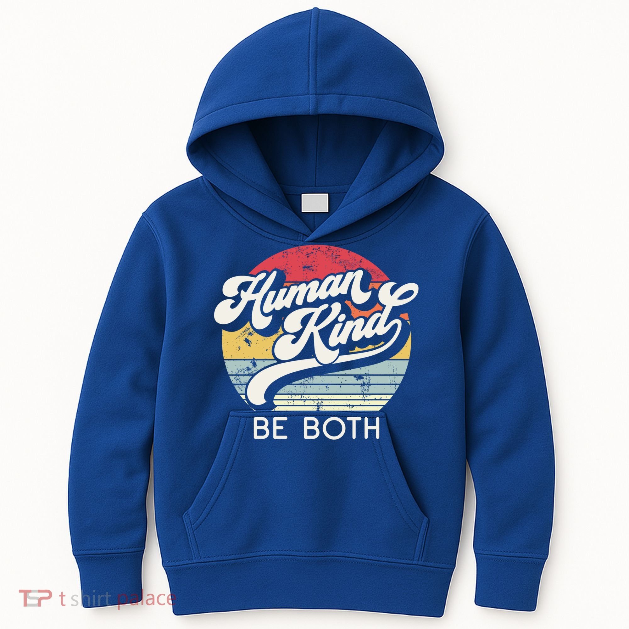 Human Kind Be Both Equality Kindness Humankind Retro Funny Gift Kids Hoodie