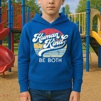 Human Kind Be Both Equality Kindness Humankind Retro Funny Gift Kids Hoodie thumb 2