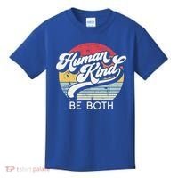 Human Kind Be Both Equality Kindness Humankind Retro Funny Gift Kids T-Shirt thumb 0