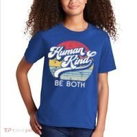 Human Kind Be Both Equality Kindness Humankind Retro Funny Gift Kids T-Shirt thumb 2