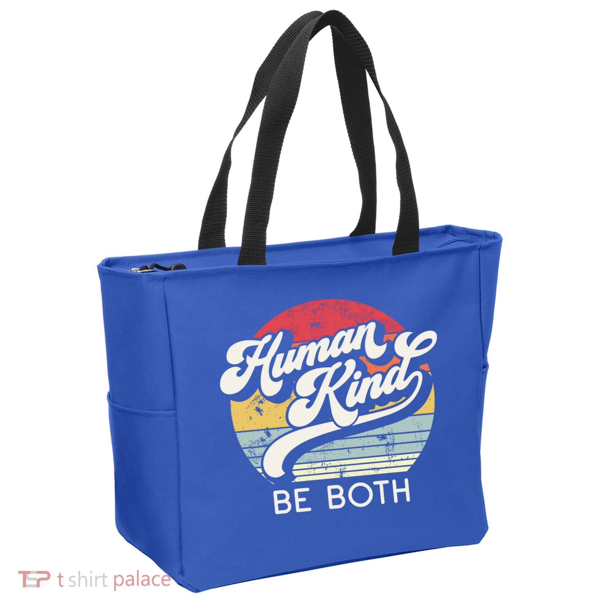 Human Kind Be Both Equality Kindness Humankind Retro Funny Gift Tote Bag