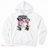 Holiday Kickoff Christmas Santa Elf Reindeer Funny Soccer Hoodie thumb 0