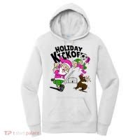 Holiday Kickoff Christmas Santa Elf Reindeer Funny Soccer Women's Hoodie thumb 0