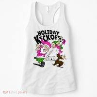 Holiday Kickoff Christmas Santa Elf Reindeer Funny Soccer Women's Tank Top thumb 0