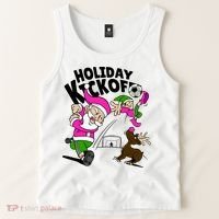 Holiday Kickoff Christmas Santa Elf Reindeer Funny Soccer Tank Top thumb 2