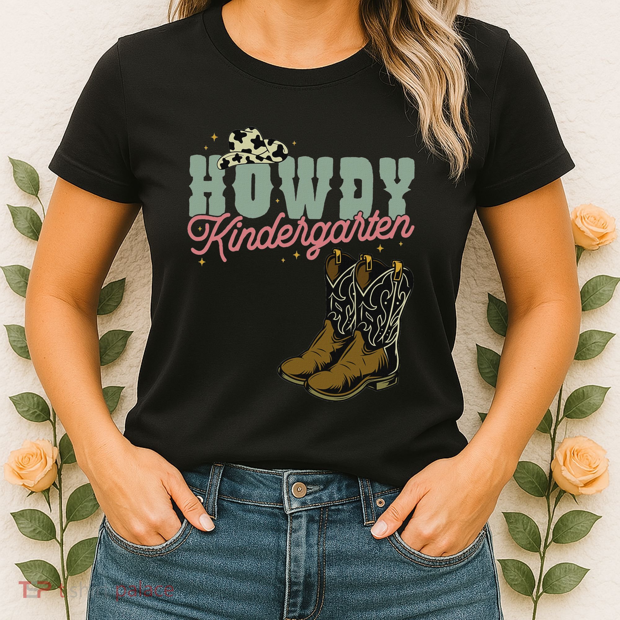 Howdy Kindergarten Cowgirl Cowboy Teacher Kindergarten Women's T-Shirt