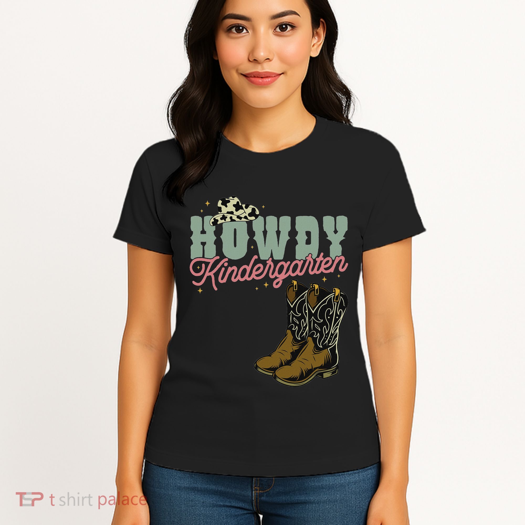 Howdy Kindergarten Cowgirl Cowboy Teacher Kindergarten Women's T-Shirt