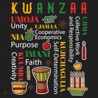 Happy Kwanzaa Drum Kinara Seven Candles Africa Celebration Beanie thumb 2