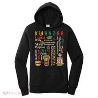 Happy Kwanzaa Drum Kinara Seven Candles Africa Celebration Women's Hoodie thumb 0