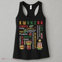 Happy Kwanzaa Drum Kinara Seven Candles Africa Celebration Women's Tank Top thumb 3