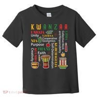 Happy Kwanzaa Drum Kinara Seven Candles Africa Celebration Toddler T-Shirt thumb 0