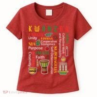 Happy Kwanzaa Drum Kinara Seven Candles Africa Celebration Women's T-Shirt thumb 0