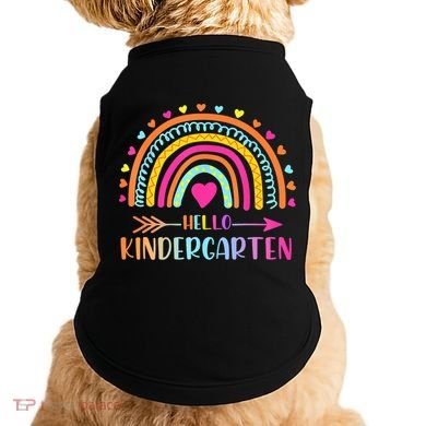 Hello Kindergarten Funny Rainbow Doggie Tank