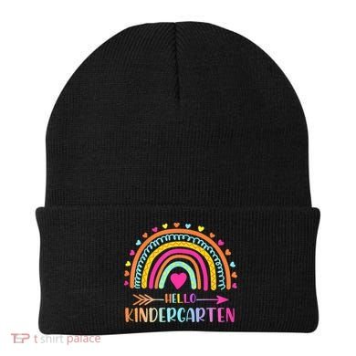Hello Kindergarten Funny Rainbow Beanie