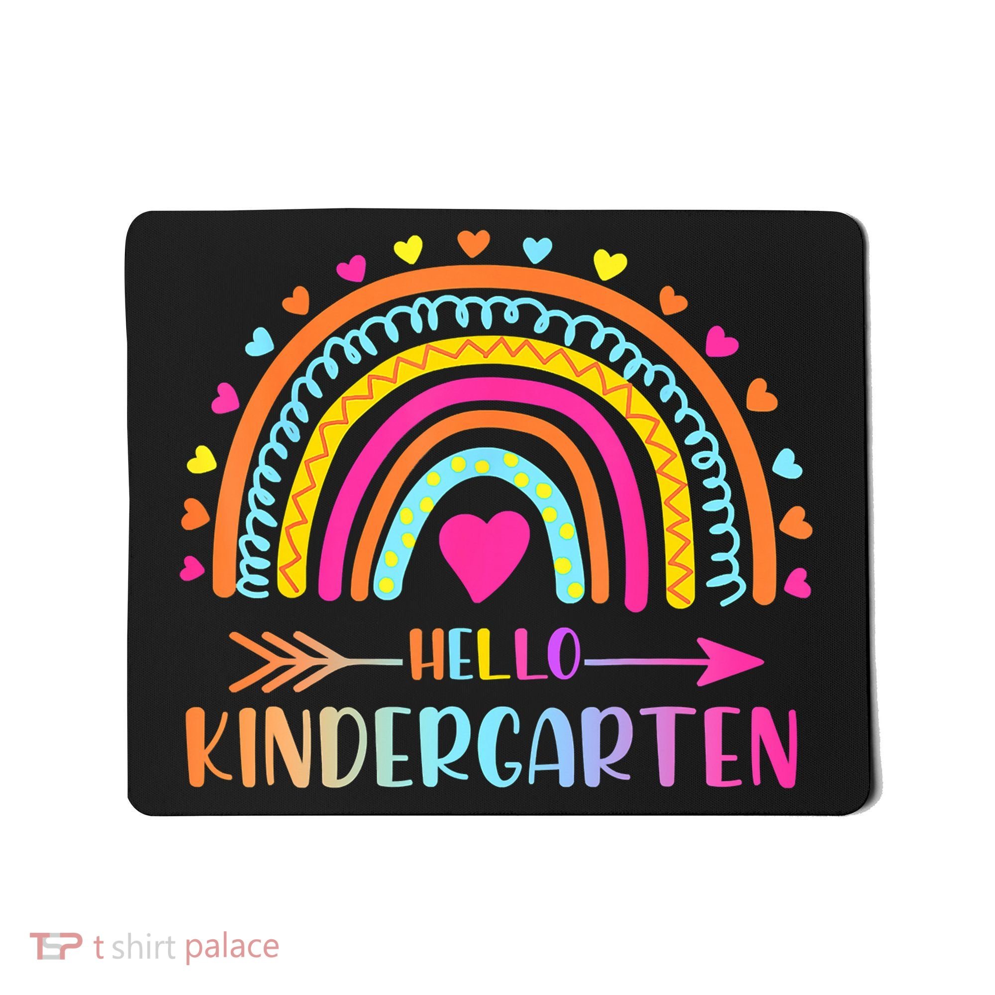Hello Kindergarten Funny Rainbow Mousepad