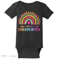 Hello Kindergarten Funny Rainbow Baby Bodysuit thumb 0