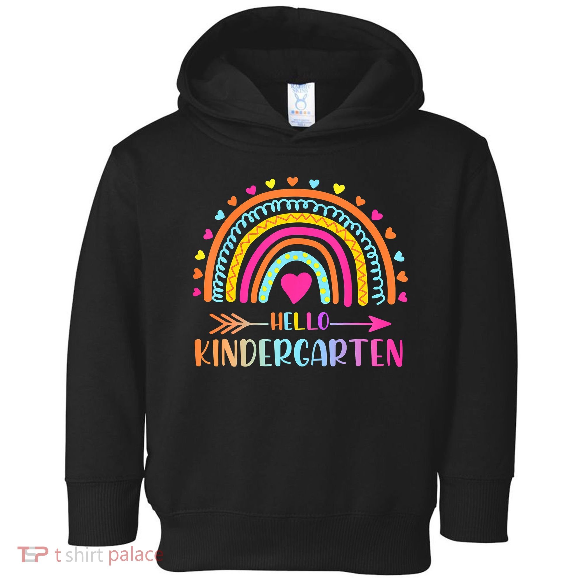 Hello Kindergarten Funny Rainbow Toddler Hoodie