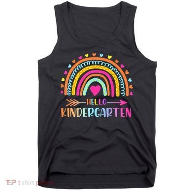Hello Kindergarten Funny Rainbow Tank Top