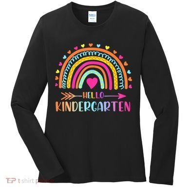 Hello Kindergarten Funny Rainbow Women's Long Sleeve Shirt