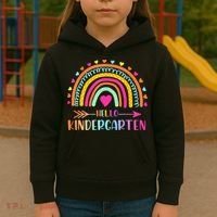 Hello Kindergarten Funny Rainbow Kids Hoodie thumb 3