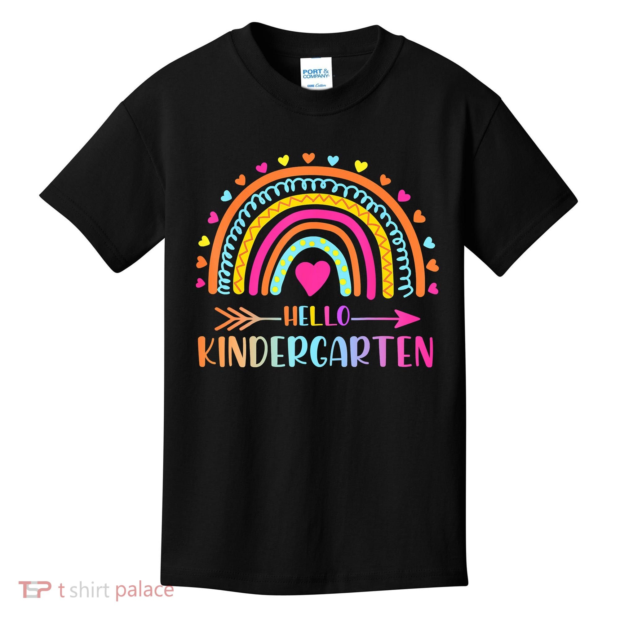 Hello Kindergarten Funny Rainbow Kids T-Shirt