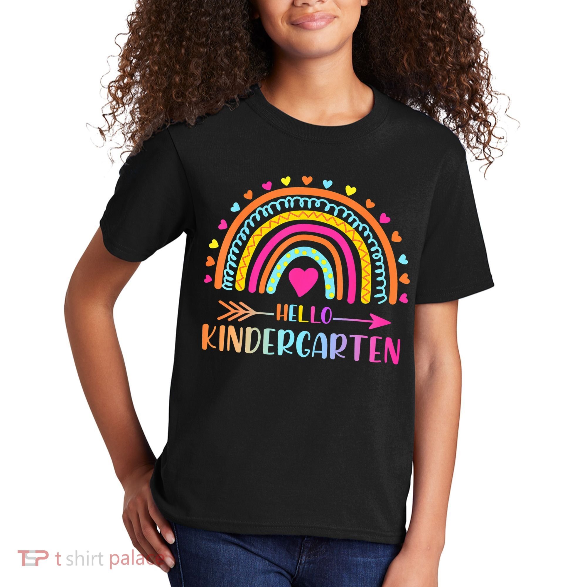 Hello Kindergarten Funny Rainbow Kids T-Shirt