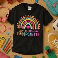 Hello Kindergarten Funny Rainbow Kids T-Shirt thumb 3