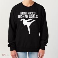 High Kicks Higher Goals Taekwondo Martial Arts Tkd Gift Women's Sweatshirt thumb 0